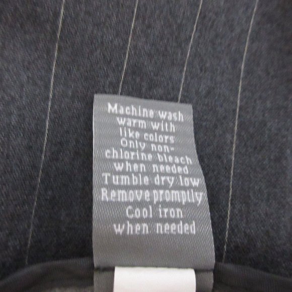 Apt 9 Womens Stretch Slacks Size 10 Maxwell Gray Striped Dress Pants Poly Blend - Picture 4 of 8